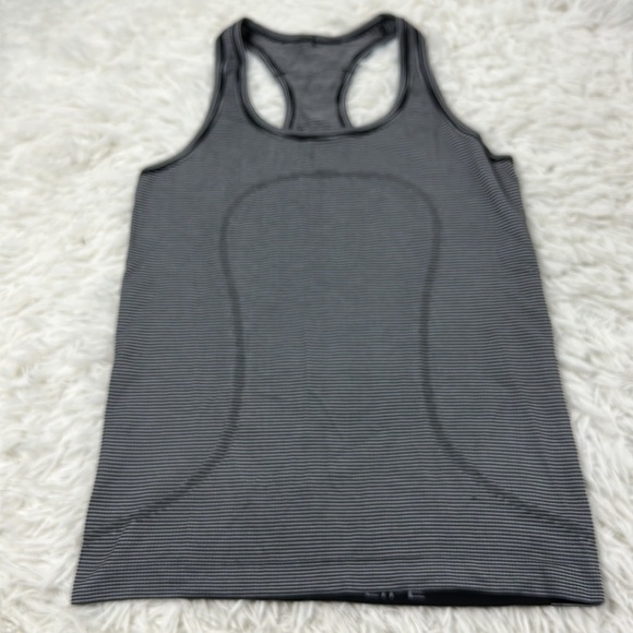 Lululemon Swiftly Tech Tank Hyper Stripe Black White - Picture 1 of 4